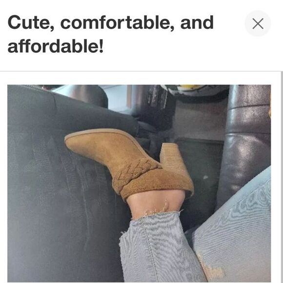 New Universal Thread Avis block mule heels suede memory foam NWT tan brown 🎯 - Picture 7 of 11